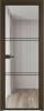 Межкомнатная дверь Profil Doors 3 AX цвет профиля Деорэ, стекло безопасное 6 мм ромб серебро 700x2000