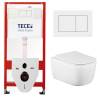 Комплект Tece TC413002510 Инсталляция для унитаза Tece + Унитаз подвесной beWash Schutz безободковый, с сиденьем микролифт, белый глянец