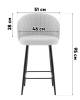 Стул полубарный Stool Group Ханнингем vd-hanningem-pf-beige бежевый, велюр фото 9