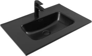 Раковина Aquanet Flat 70 329254 черный матовый, 71x46.5