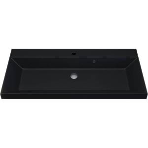 Раковина Uperwood Classic Quartz 293020634 100 см, уголь, черная матовая