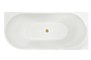 Акриловая ванна Royal Bath Riva RB610312R-GD правая, белая, 180x80