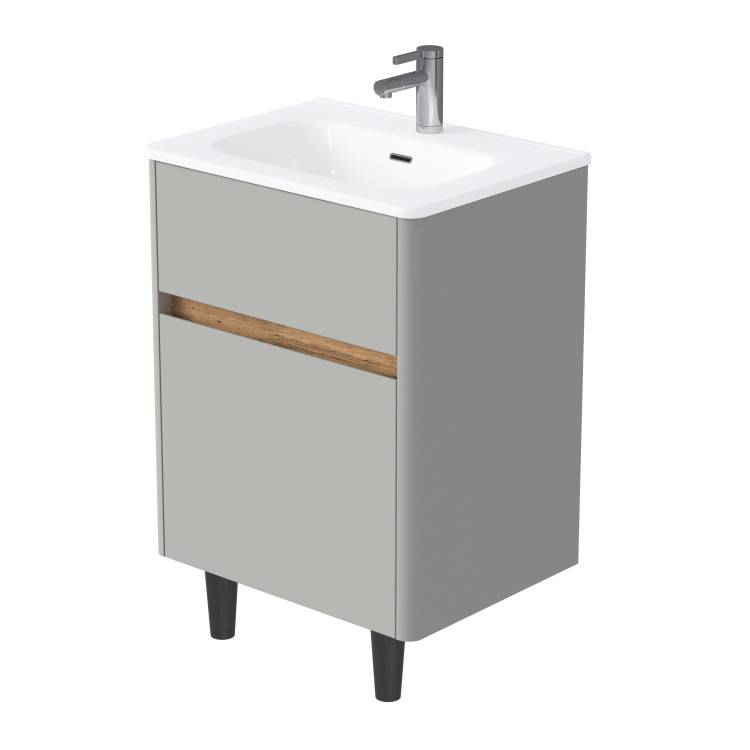 Тумба под раковину 1MarKa Mona Ц0000043602 агатовый серый, 70x45.3x87