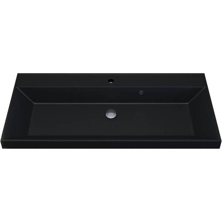 Раковина Uperwood Classic Quartz 293020634 100 см, уголь, черная матовая