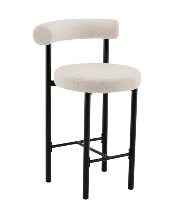 Стул полубарный Stool Group Флорео vd-plb-floreo-fl-milk молочный, букле