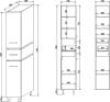 Шкаф-пенал Sanflor Техас L, венге, северное дерево светлое фото 7