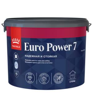 Краска Tikkivala Euro Power 7 матовая база C 9 л