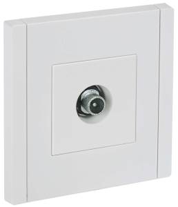 ТВ-розетка проходная IEK Forte&Piano FP-A10-P-K01 белый