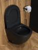 Унитаз подвесной Watersense Milana S W00080 безободковый, сиденье микролифт, черный матовый фото 9
