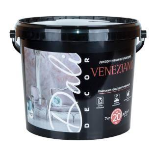 Декоративная штукатурка Dali Decor Veneziano акриловая белая 7 кг