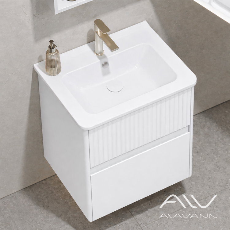 Тумба с раковиной Alavann Wave 60 белый