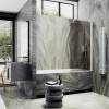 Шторка на ванну MaybahGlass MGV-601-1 поворотная, на монопетле, стекло бронза, профиль белый матовый, 1400x400 фото 3