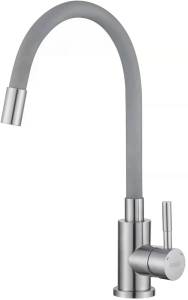 Смеситель для кухни ESKO Snake K44 G хром, серый с гибким изливом