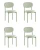Набор из 4 стульев Stool Group Бриф SN AV 477-C70-6011-K X4 оливковый, велюр