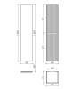 Шкаф-пенал Sancos Snob R (Сноб Р) PSNR35MDH темный антрацит матовый, 35x165 фото 5