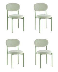 Набор из 4 стульев Stool Group Бриф SN AV 477-C70-6011-K X4 оливковый, велюр