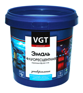 VGT ВД-АК-1179 ЭМАЛЬ ФЛУОРЕСЦЕНТНАЯ, универсальная, оранжево-красная (1кг)