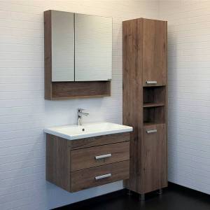 Мебель для ванной Comforty Никосия 70П дуб темный