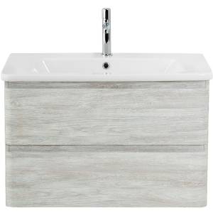 Тумба с раковиной Belbagno Albano-Cer ALBANO-CER-800-2C-SO-RVB 77x44x50 Rovere Vintage Bianco подвесная с двумя выкатными ящиками