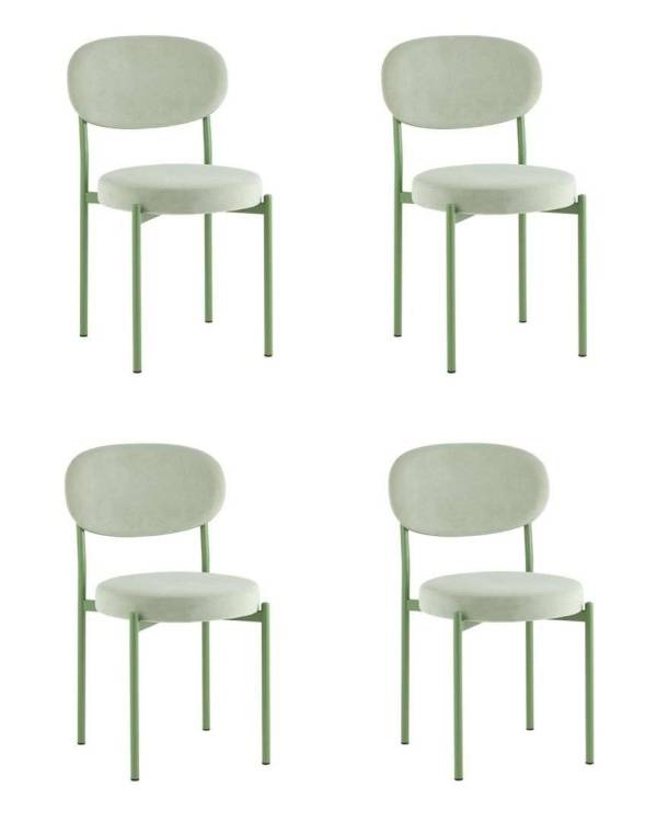 Набор из 4 стульев Stool Group Бриф SN AV 477-C70-6011-K X4 оливковый, велюр