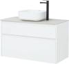 Тумба под раковину Aquanet Nova Lite 100 242581 2 ящика, белый глянец фото 10