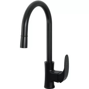Смеситель для кухни Laparet Lisera N2042429LPT с выдвижным изливом, черный