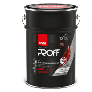 Эмаль для бетонных полов Brite Pro Line Proff Concrete Floors полуматовый RAL 8017 5 л