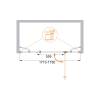 Душевая дверь в нишу Cezares ELENA-W-B-13-90+60/30-C-Cr профиль хром, стекло прозрачное, 175x195 фото 5