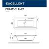 Акриловая ванна Excellent Pryzmat Slim 160x75 "SOFT" (бронза) фото 3