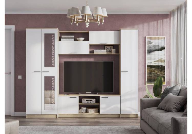 Стенка в гостиную Woodville Lucius 499612 натуральный