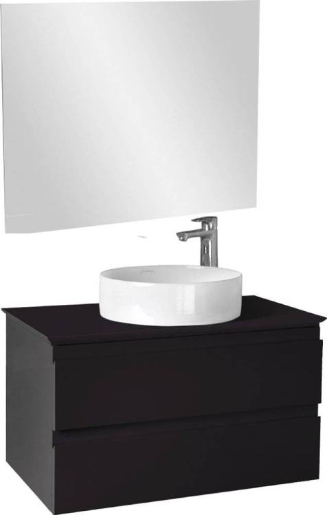 Мебель для ванной Jacob Delafon Madeleine 80 черная матовая с подсветкой