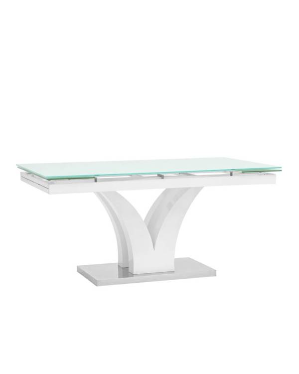 Стол обеденный Stool Group Верона DT-43-160-HGW DUAL глянцевый белый 160(220)x90x75