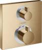 Термостатический смеситель Hansgrohe Ecostat Square 15714140 для душа, шлифованная бронза