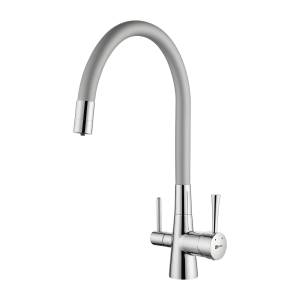 Смеситель для кухни Lemark Comfort LM3075C-Silver с подключением к фильтру с питьевой водой Хром/Серебристый