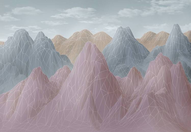 Бесшовные Eco обои Ortograf Artline 34576 Линии на горах Ворс+ ОЕ+