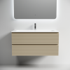 Тумба с раковиной Sancos Folk подвесная, 100x45x52, c двумя ящиками оснащенными доводчиками, Капучино фото 5