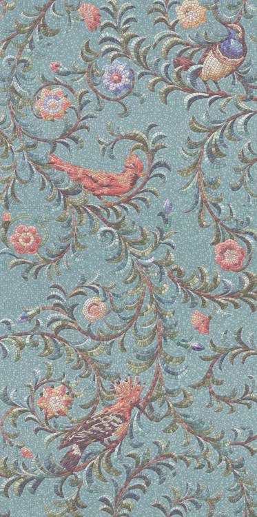 Панно Kerama Marazzi Райский сад KMP2STA004BR3X бирюзовый матовый обрезной (из 3-x частей 60x119.5x0.9) 180x119.5