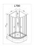 Душевая кабина AvaCan L790NGM с гидромассажем, 90x90x200 фото 13