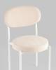 Набор из 4 стульев Stool Group Бриф SN AV 477-C01-9016-K X4 молочный каркас белый муар, велюр фото 8