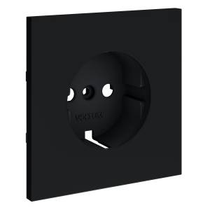 Лицевая панель для розетки с заземлением Voltum S70 VLS000607 графит