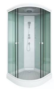 Душевая кабина Arcus Style S-30 80x80x215, фронтальные стекла - матовые фактурные, задние - белые матовые