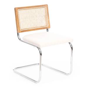 Стул Tetchair Mani 24336 груша (№3), дерево вяз, ротанг, ткань лен, металлический каркас