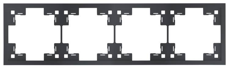 Четырехместная рамка Rikett Standart 35840 MB черный сатин