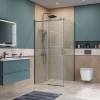 Душевой уголок BelBagno SOFT_CLOSE-2-A-1-100-C-GM профиль оружейная сталь, стекло прозрачное, 100x100x200 фото 3