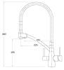 Смеситель для кухни Zorg Sanitary ZR 338-8 YF с гибким изливом фото 2
