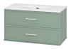 Тумба с раковиной Brevita Верде УТ000026839 зеленая, 90 см