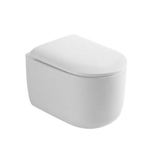 Унитаз подвесной Boheme Flow 969-SET-W с крышкой-сиденьем, белый глянцевый