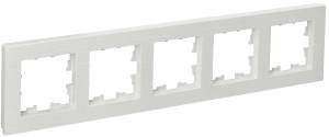Рамка 5-постовая IEK Brite BR-M52-51-K01 белый рифленый