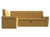 Диван угловой Лига диванов Деметра 114309L Желтый Левый фото 2