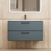 Тумба с раковиной Uperwood Foster New подвесная, серый графит, 90 см